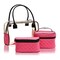 3 Piece Portable Cosmetic Bag Set, Travel Makeup Organizer (Pink, 3 Assorted Sizes)